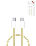 USB-C to USB-C Fast Charging Cable for iPhone, iPad & AirPods — 60W, 3 ft, Yellow