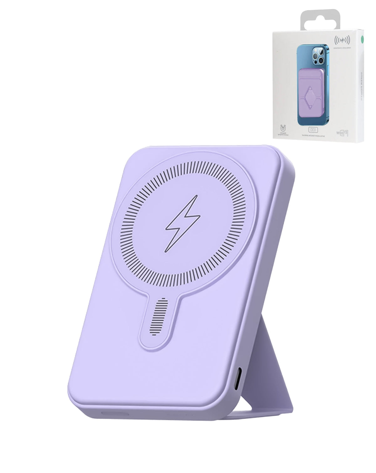 Foldable MagSafe Power Bank — 10,000mAh, 15W Wireless / 20W USB-C, Sky Blue