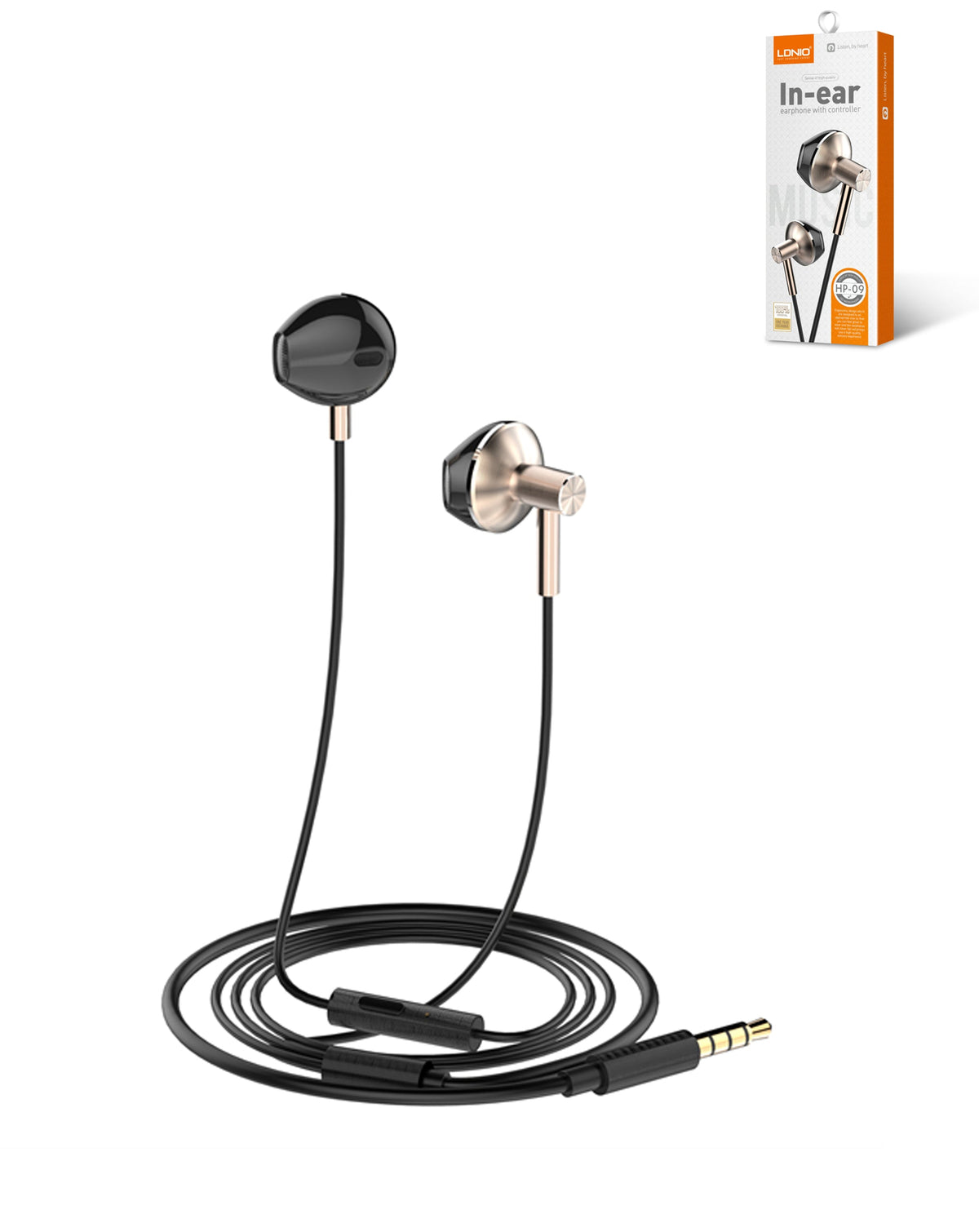LDNIO HP09 Wired Stereo Headset Earphone with Microphone