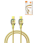 LDNIO LC881c USB-C to USB-C Fast Charging Cable — 65W, 6 ft, Gold