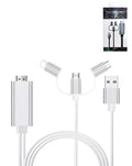 Display 3-in-1 Cable for HDMI & Lightning / Micro USB / USB-C (HDTV / Charging & Data)