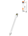 LDNIO LS50 USB-A to Lightning TPE Bracelet Charging Cable — 12W, 0.5 ft, White