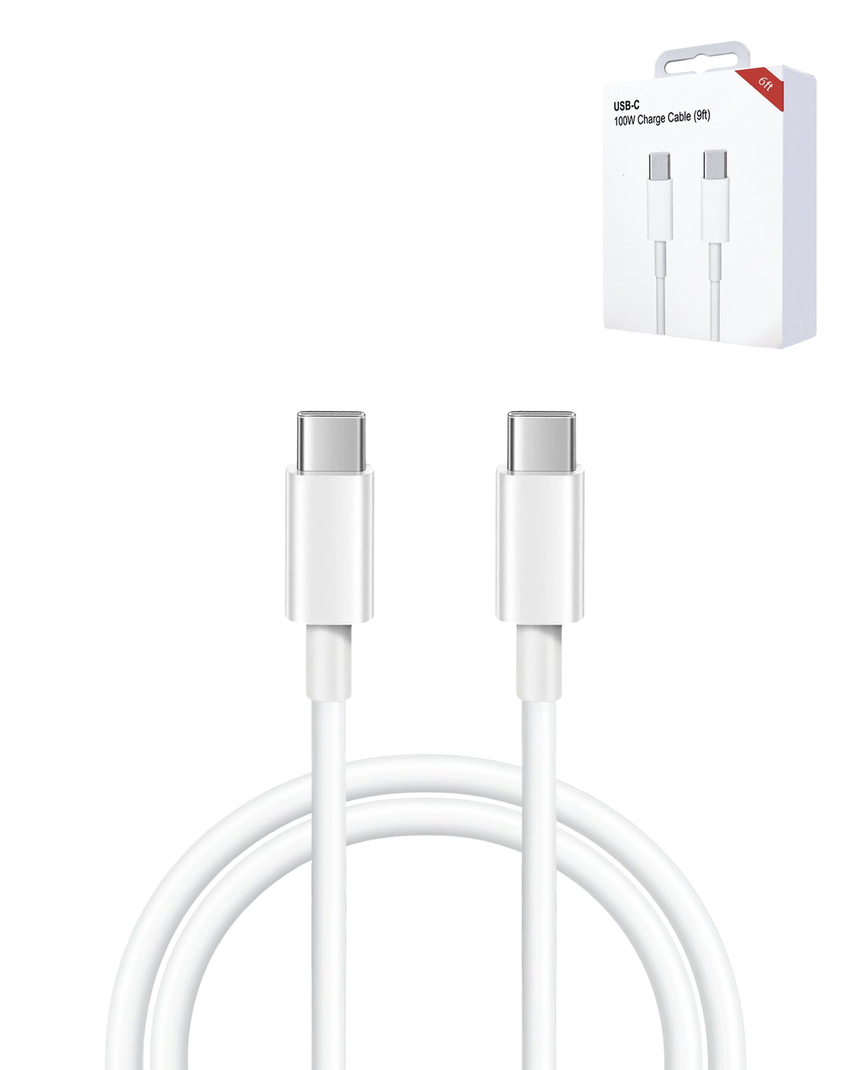 MacBook USB-C Charging Cable — 100W, 6 ft