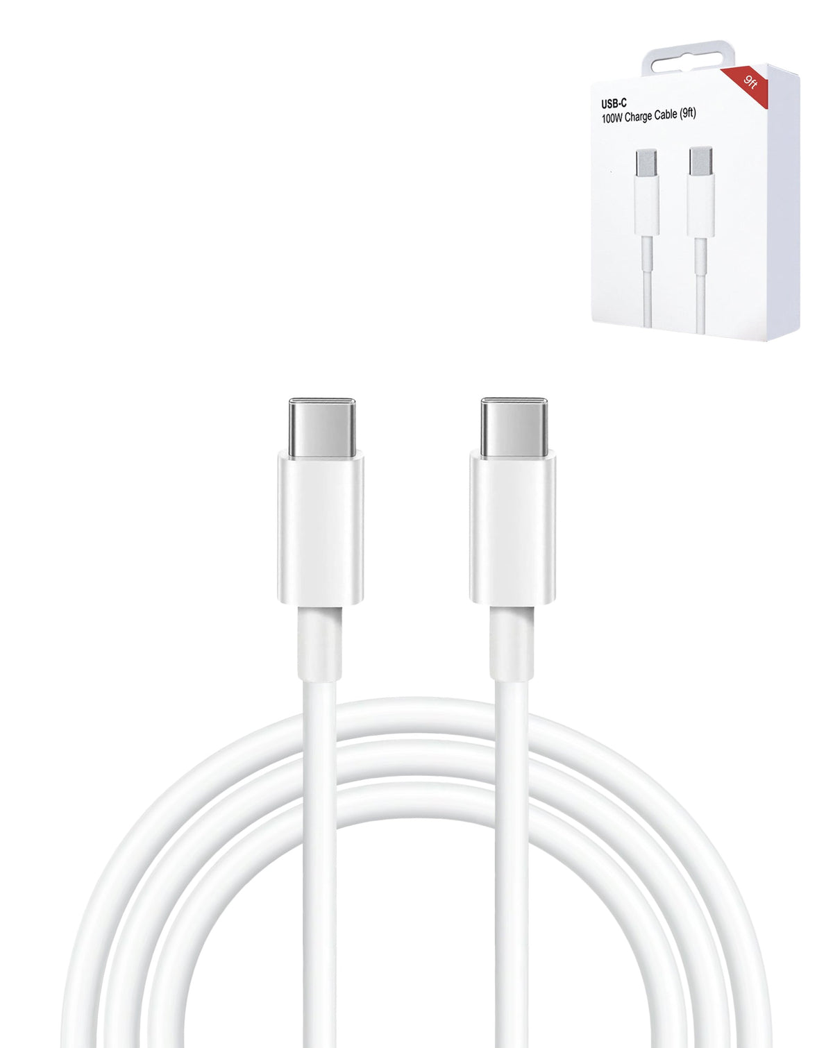 MacBook USB-C Charging Cable — 100W, 9 ft