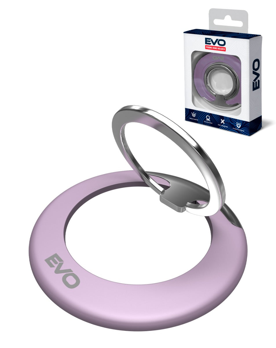 EVO PO1 Magnetic Phone Ring Compatible with Wireless Charging — Purple
