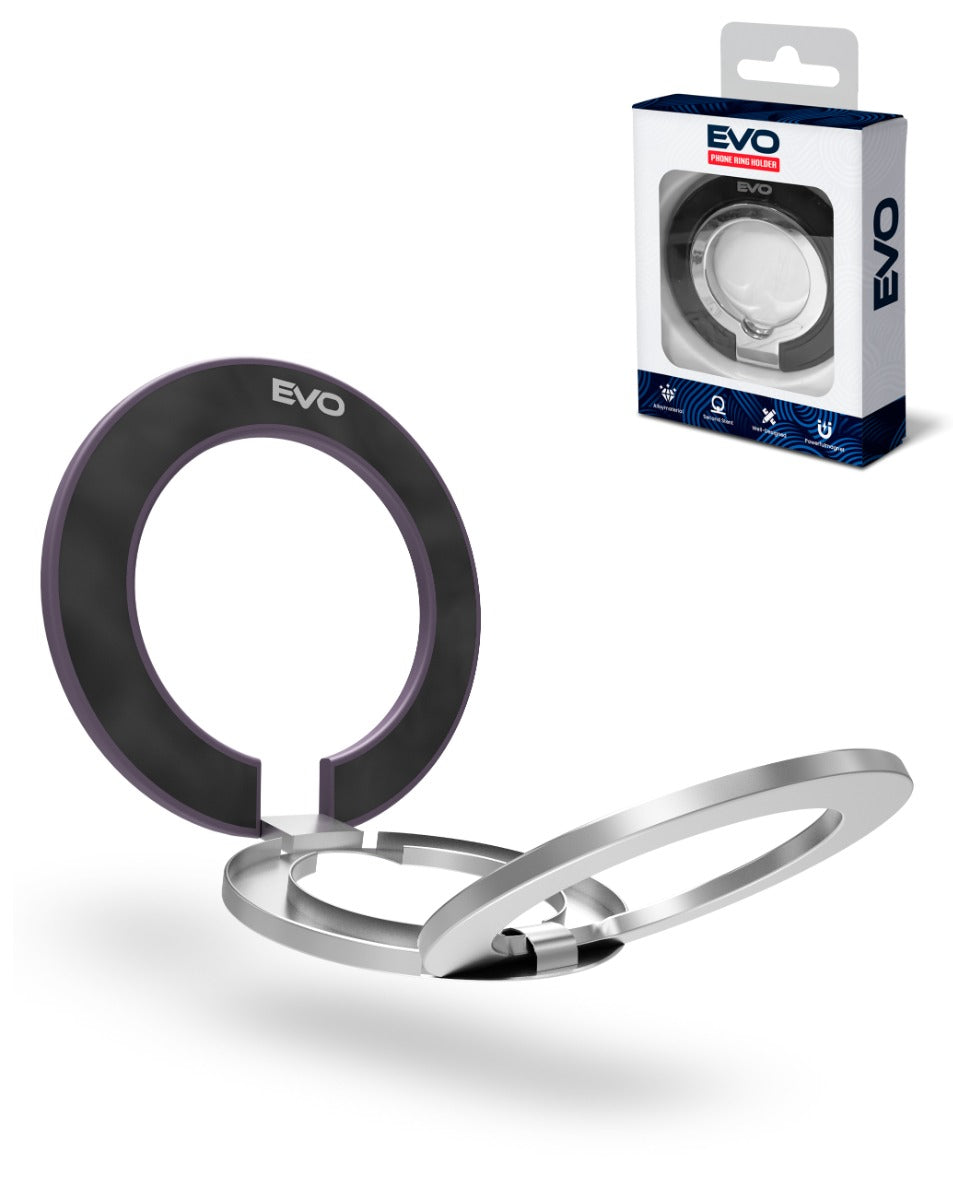 EVO PO2 Magnetic Phone Ring Compatible with Wireless Charging — Purple