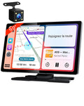 9" USB-C Interface for CarPlay and Android Auto with Front + Rear Camera Recording