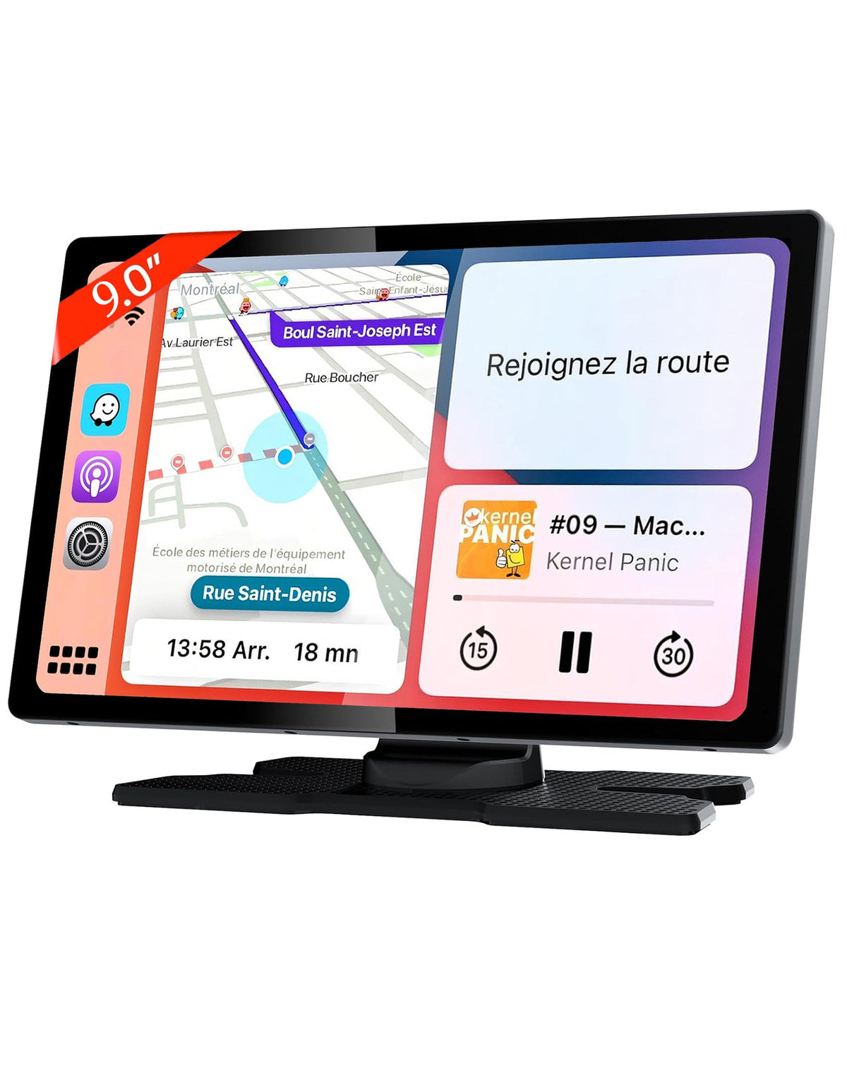 9" USB-C Interface for CarPlay and Android Auto