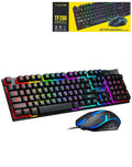 2-in-1 RGB Full Size Wired Gaming Keyboard and Mouse with Multimedia Keys — Model TF200