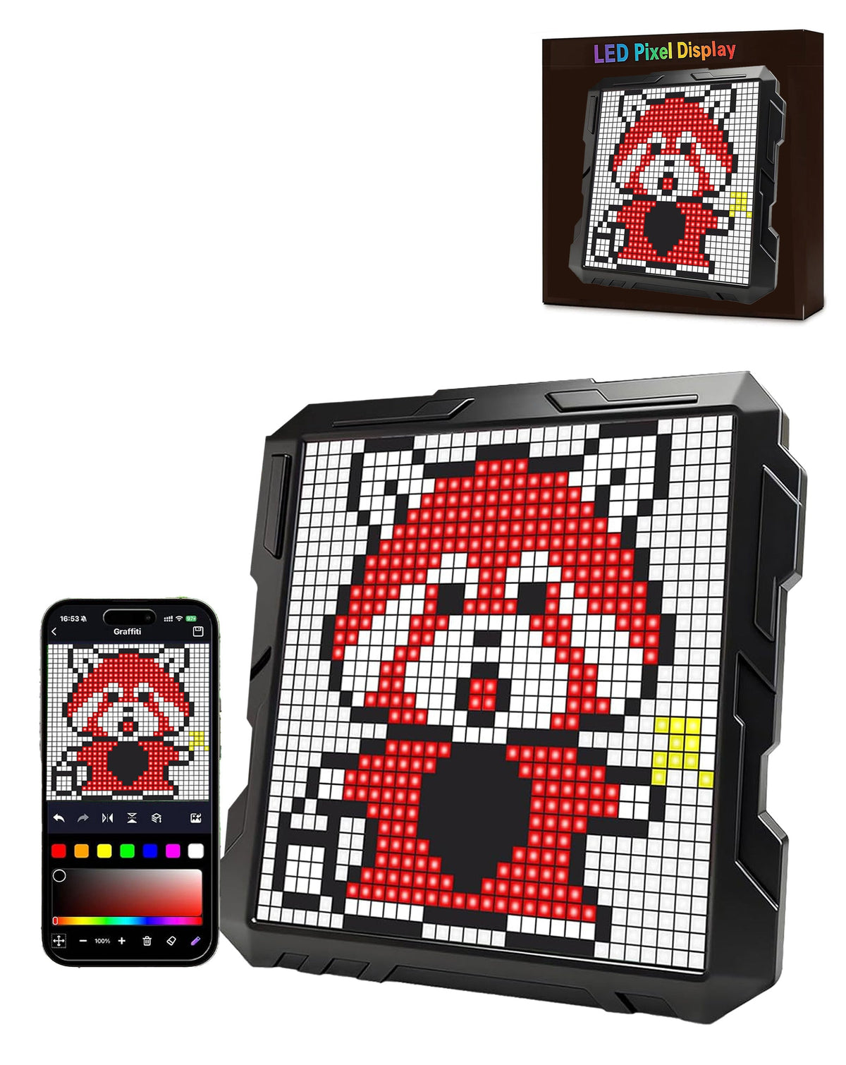 LED Matrix Application Controlled Pixel Screen Display — 32 × 32