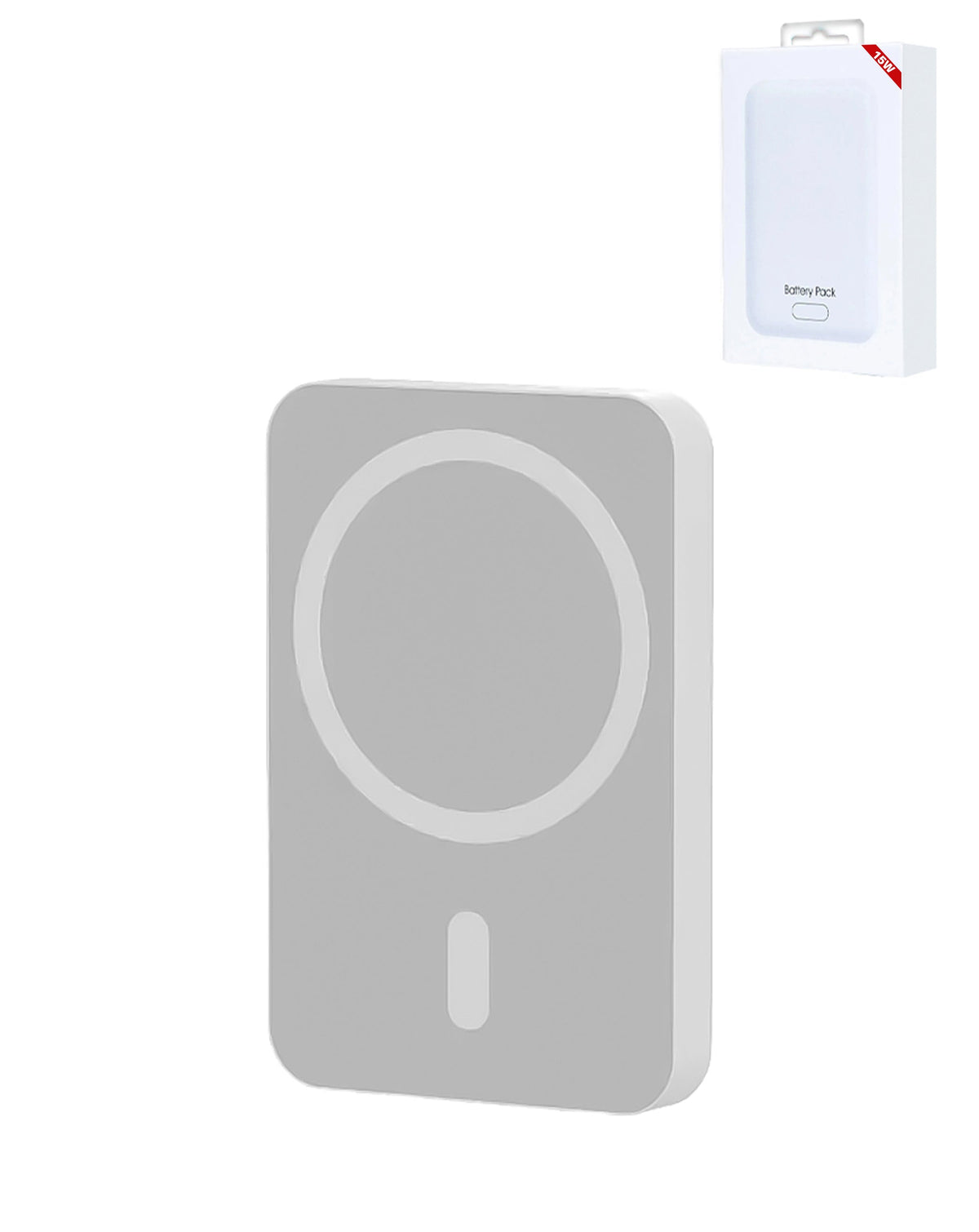MagSafe Wireless Charging Power Bank — 10,000mAh, 15W, White