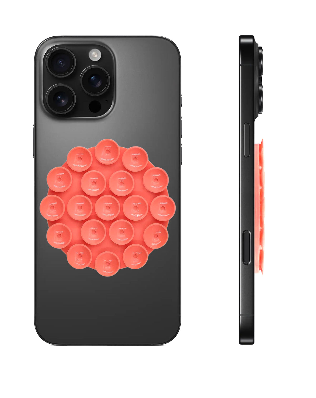 Silicone Suction Cup Phone Holder — Red