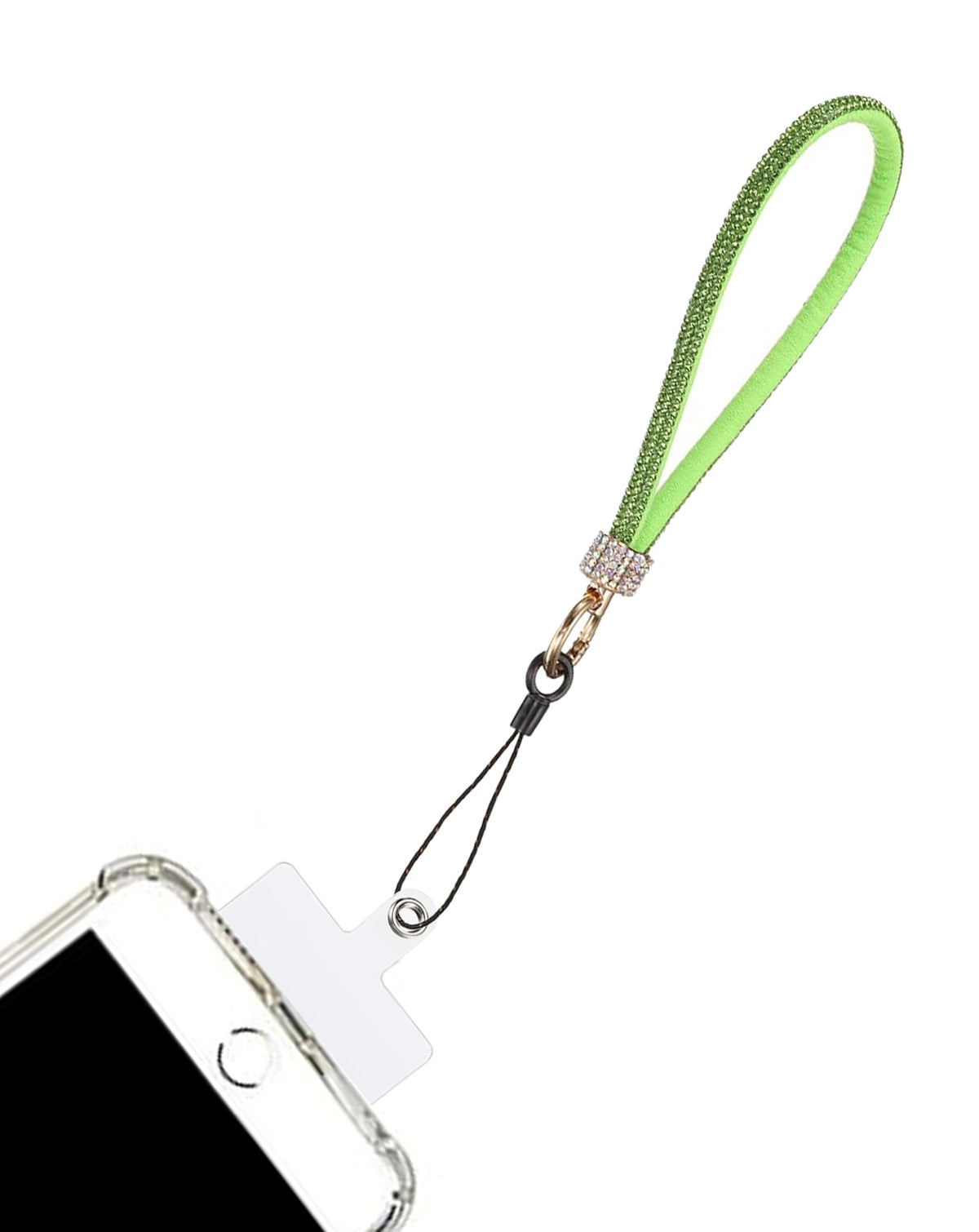Diamond Bracelet Phone Lanyard Wristbands — 0.4 ft, Green