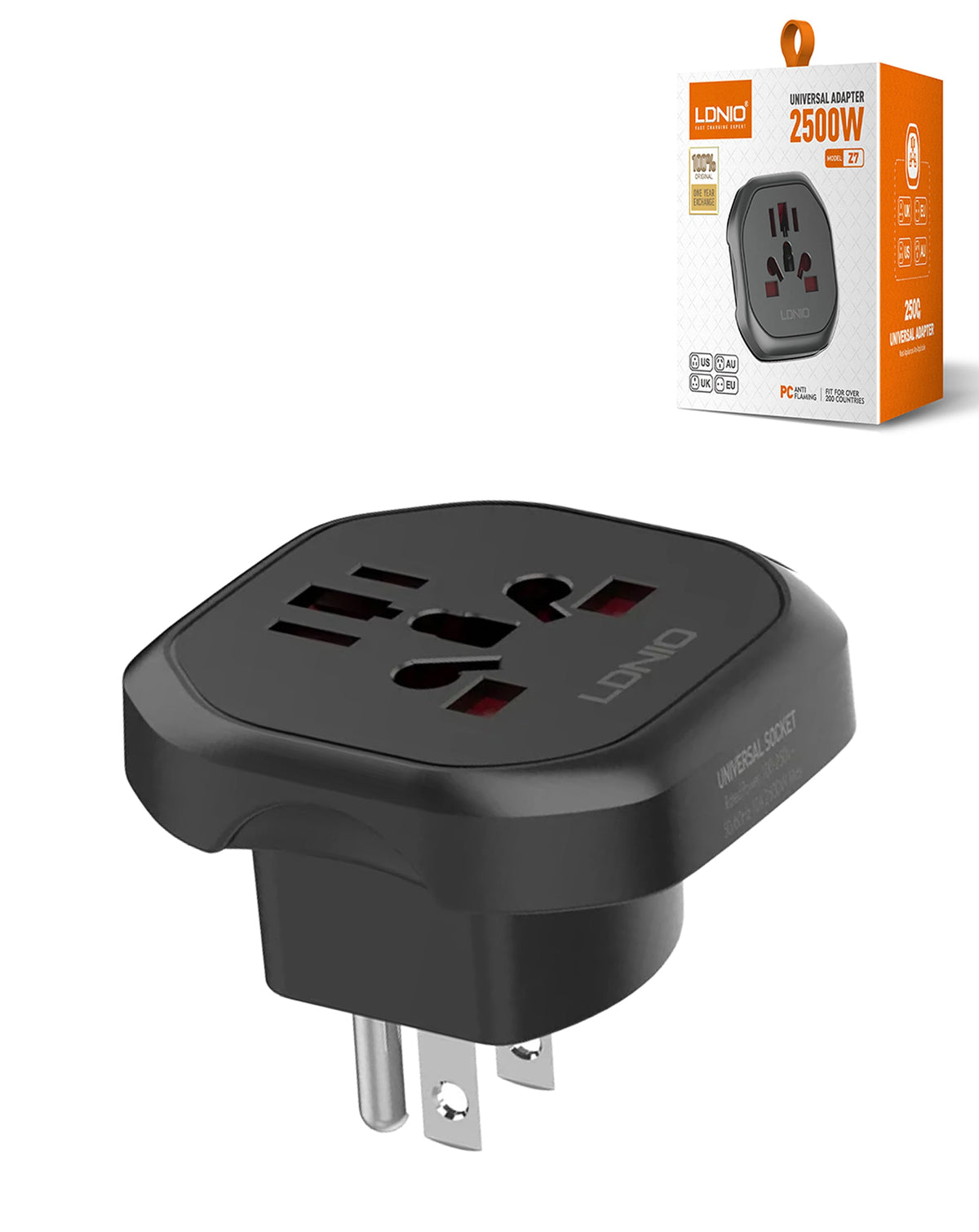 LDNIO Z7 Power Strip Travel Adapter — US to UK / EU / AU