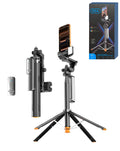 AI Face-Tracking Selfie Stick Tripod with Remote — Black