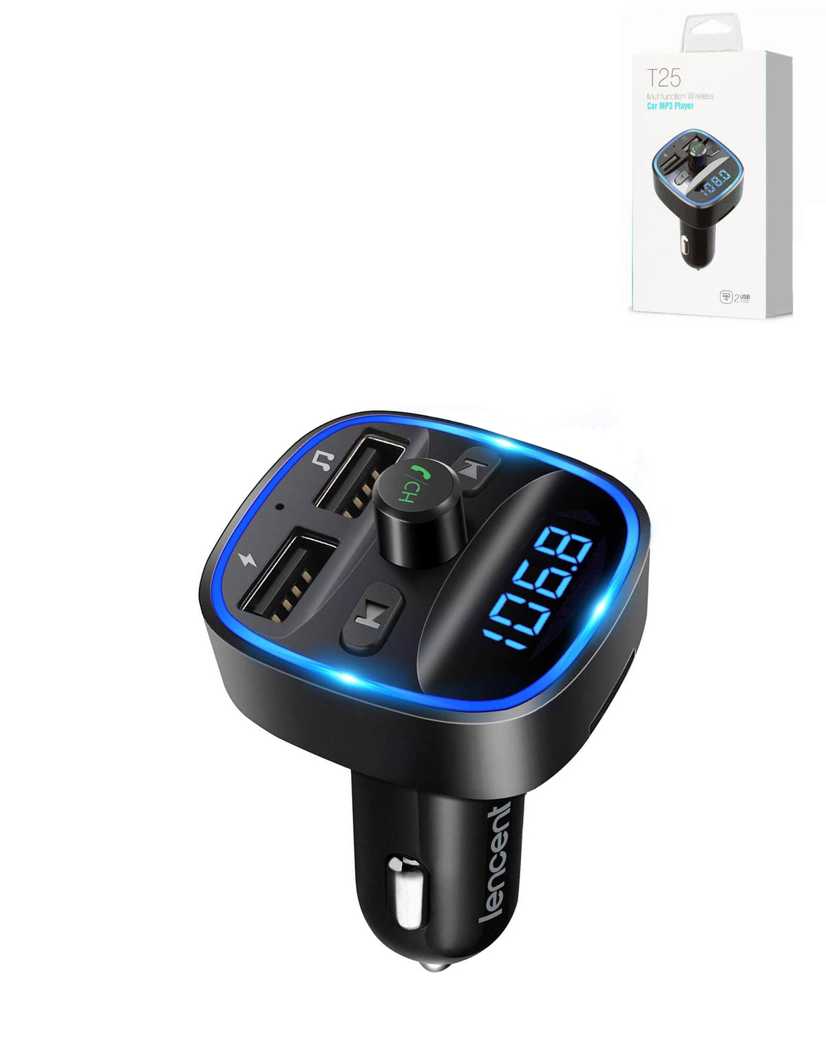 T25 Bluetooth FM Transmitter Car Adapter