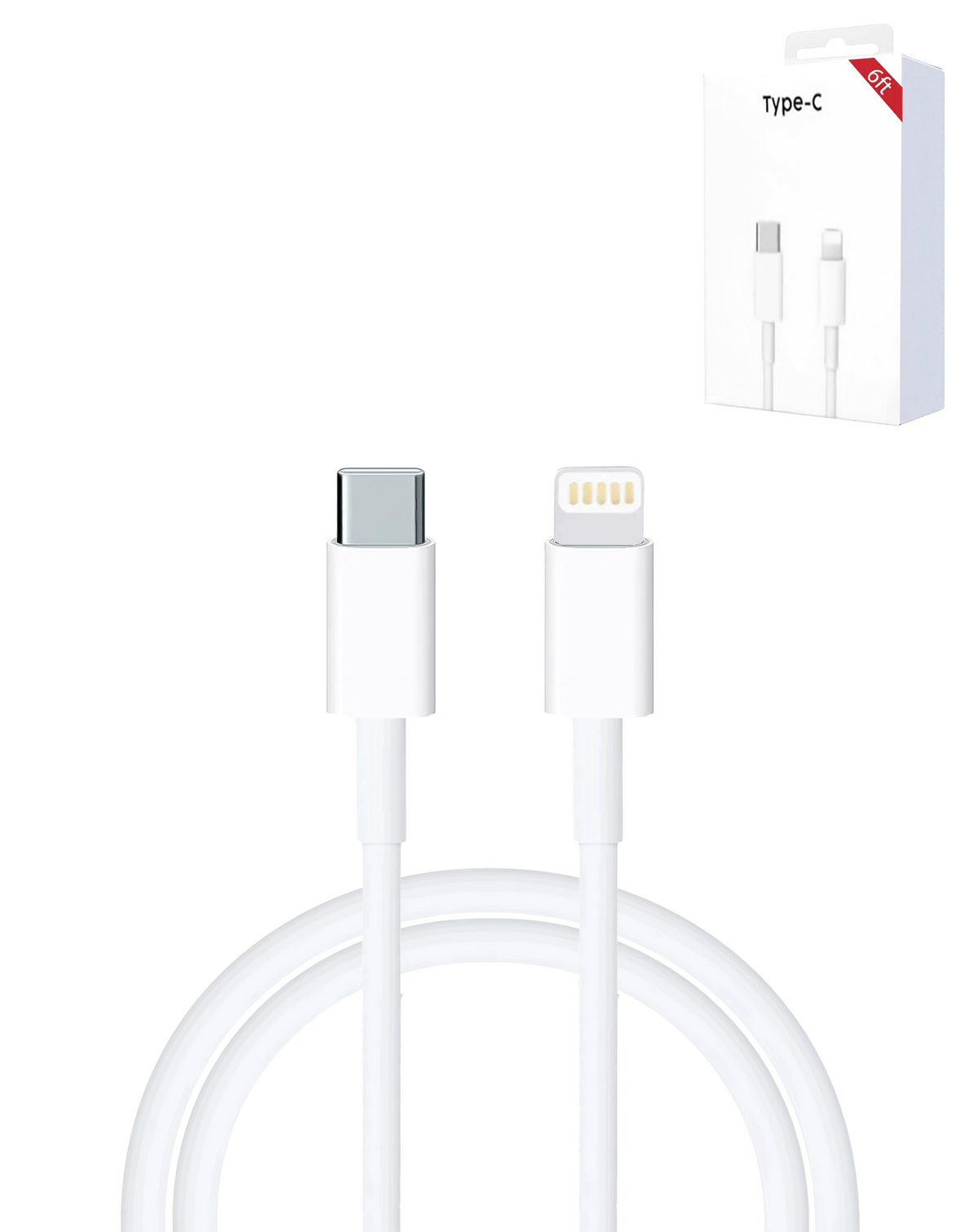 USB-C to Lightning Charging Cable — 27W, 6 ft