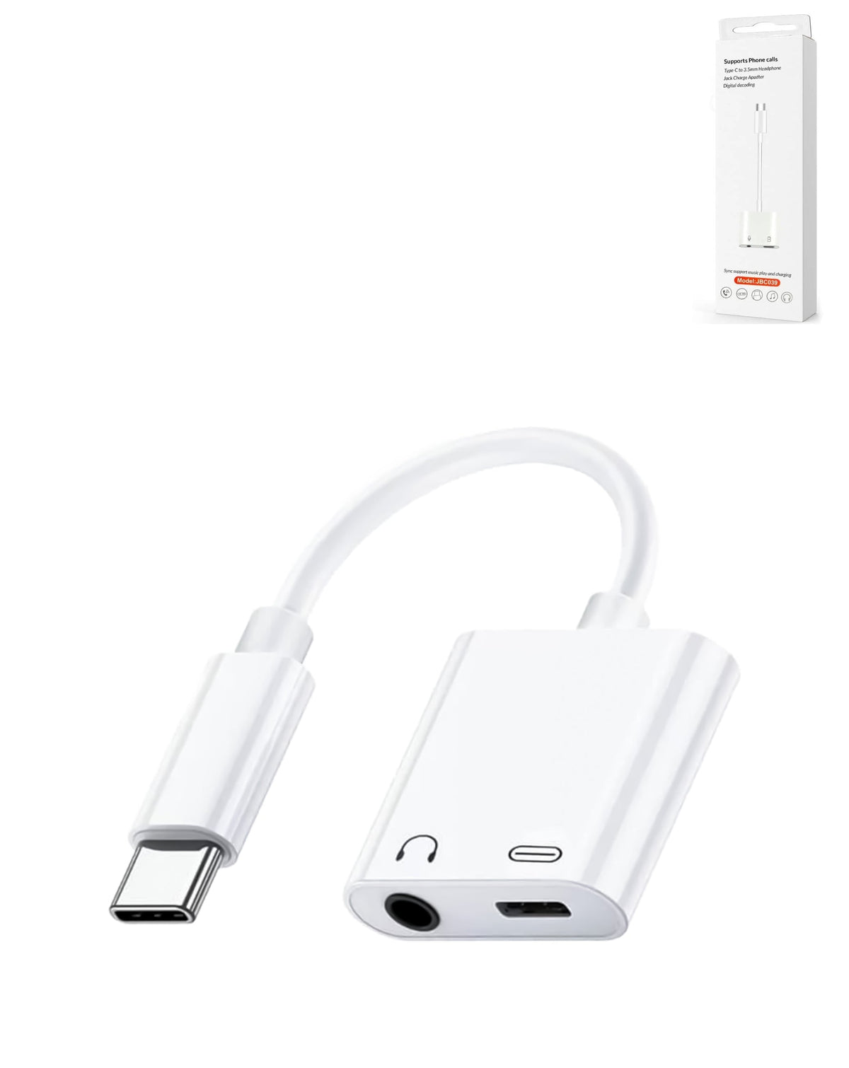 USB-C to USB-C + 3.5mm Headphone Jack Adapter