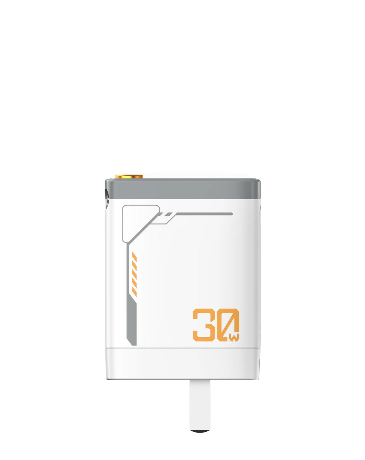 PISEN GaN 30W Wall Charger with Retractable Cable — White
