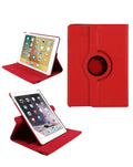 Universal 11" 360° Rotating Leather Swivel Stand Case — Red