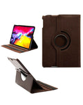 Universal 12" 360° Rotating Leather Swivel Stand Case — Brown