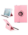 Universal 11" 360° Rotating Leather Swivel Stand Case — Light Pink