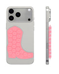 Cowboy Boot Silicone Suction Cup Phone Holder — Pink